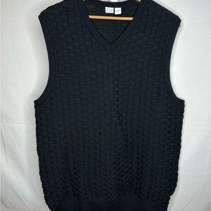 Kids Black Knit Sweater Vest